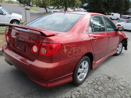 2007 TOYOTA COROLLA S PEARL RED 1.8L AT Z15049